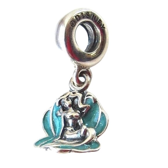 Pandora Little Mermaid Ariel & Sea Shell Enamel & SS .925 Charm 791895EN111 - Picture 4 of 6